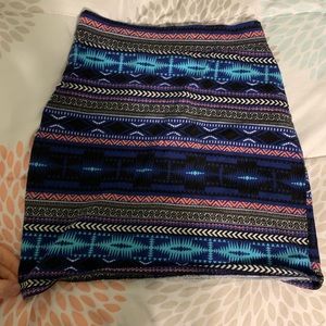 Chevron patterned pencil skirt